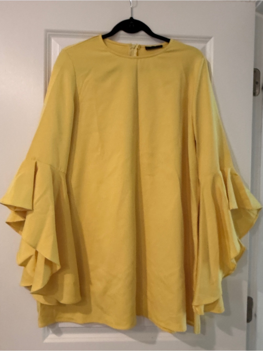 SHEIN Yellow Ruffle Sleeve dress